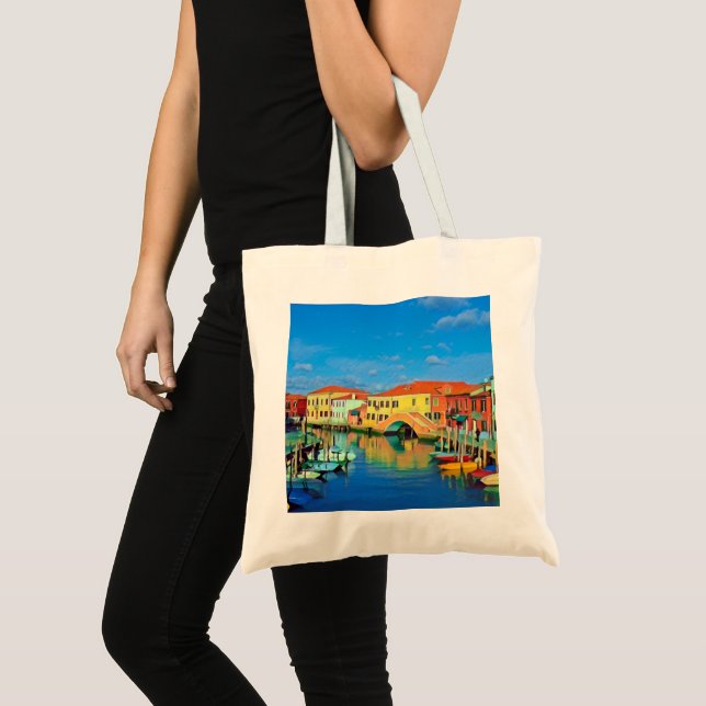 Bolsa Tote Lagoa veneziana - MURANO - panorama (Frente (produto))