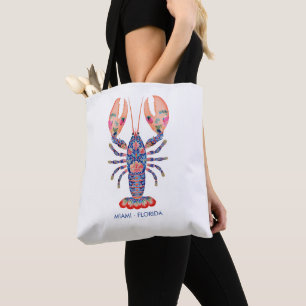 Bolsa Tote Lagosta Floral Costeira