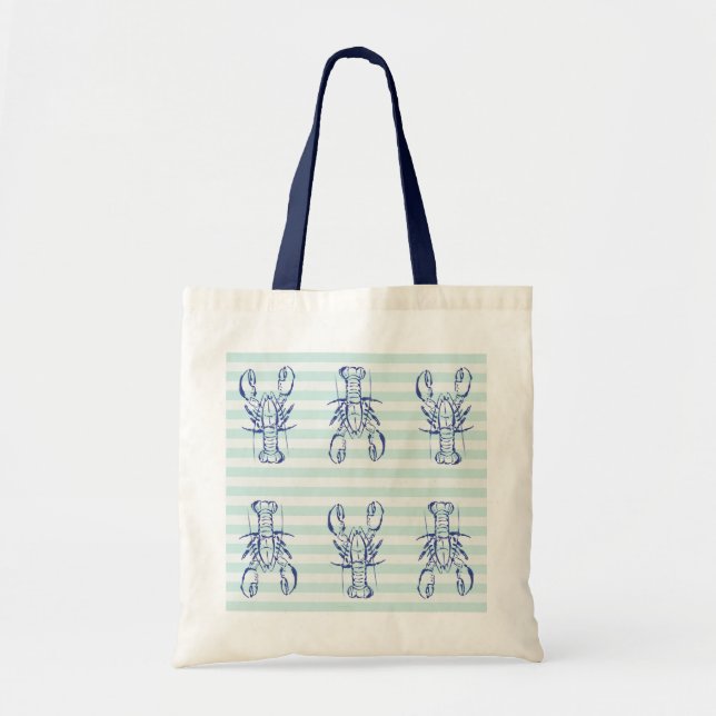 Bolsa Tote Lagostas Azuis (Frente)