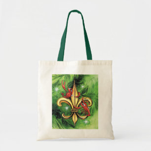 Bolsa Tote Lagostins & flor de lis do Natal