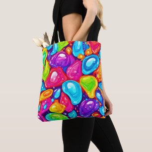 Bolsa Tote Lágrimas Gigantes: Estilo de Arte Vibrante
