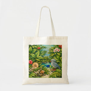 Bolsa Tote Laguna Tropical da Nova Caledônia Kagu Bird & Geck