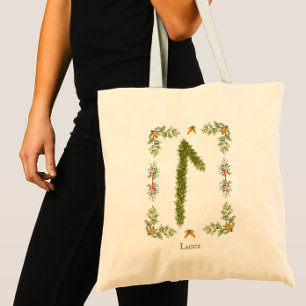 Bolsa Tote Laguz Rune em Evergreen Branches Personalizadas