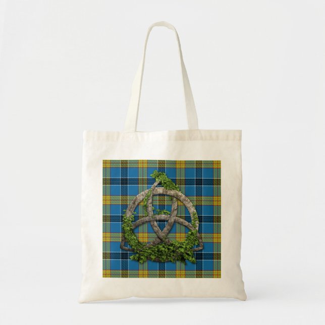 Bolsa Tote Laing Tartan E Celtic Trinity Knot (Frente)