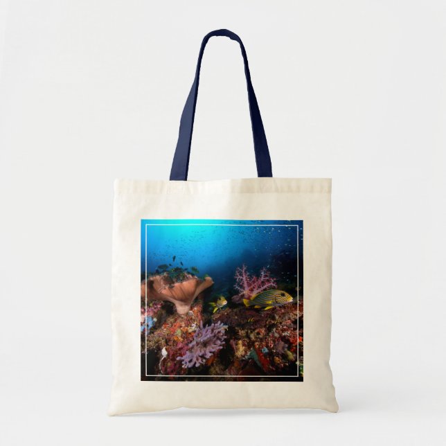 Bolsa Tote Laja Ampat subaquático (Frente)