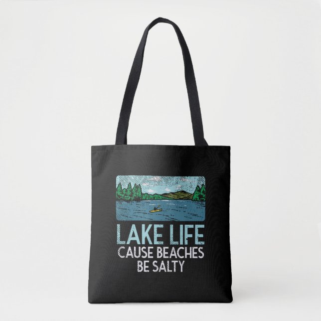 Bolsa Tote Lake Life Salty Beaches (Frente)