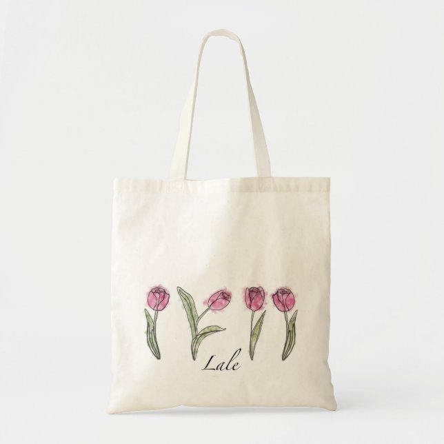 Bolsa Tote Lale (Tulipa) Tote Floral (Frente)