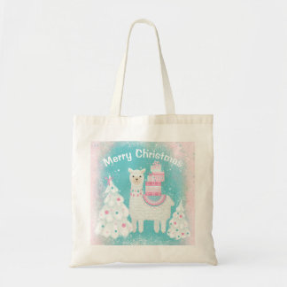 Bolsa Tote Lama Bonito com presentes de Natal