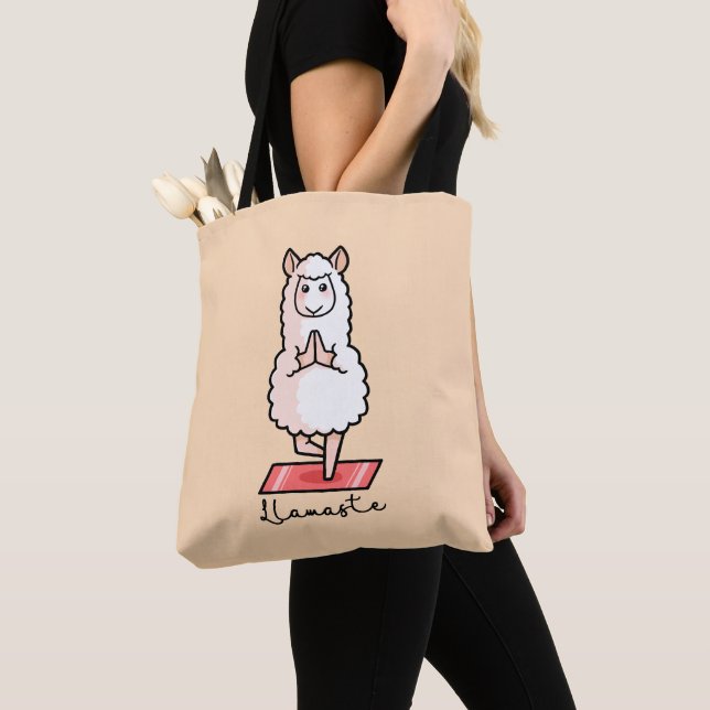 Bolsa Tote Lama da ioga - Llamaste (Close Up)