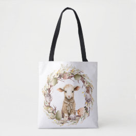 Bolsa Tote Lamas de Páscoa de Aquarela Personalizadas