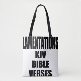 Bolsa Tote Lamentações Versículos da Bíblia KJV em Negrito Ve