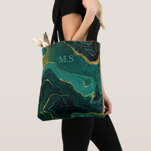 Bolsa Tote Lâmina de mármore-marble-art elegante, brilho dour