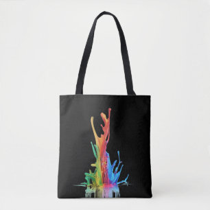 Bolsa Tote Lâmpada abstrato Colorida Rainbow Lava