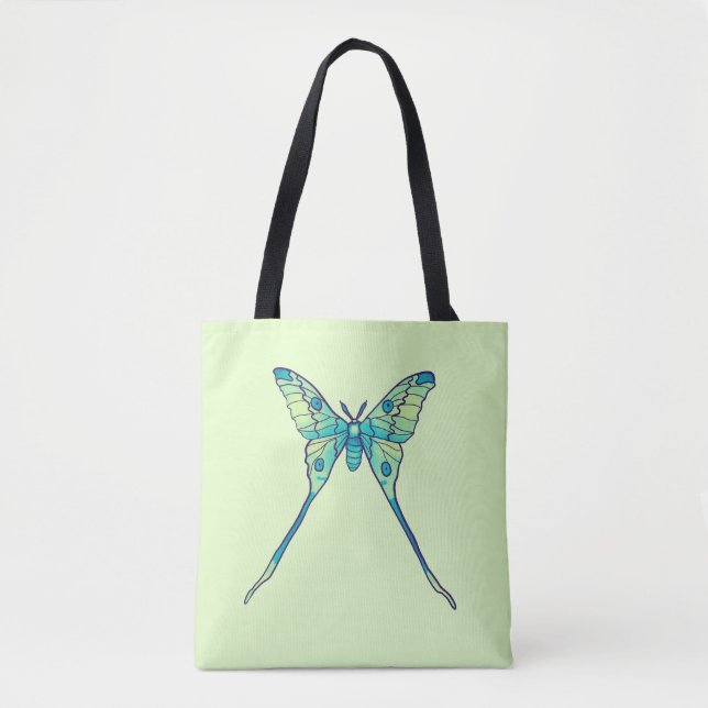 Bolsa Tote Lâmpada Magia - Arte Sobre Borboleta (Frente)