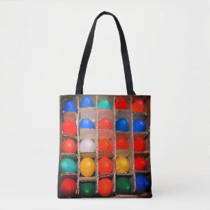 Bolsa Tote Lâmpadas de Natais vintages coloridas em uma caixa