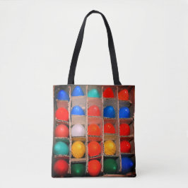 Bolsa Tote Lâmpadas de Natal Coloridas Antigas em uma Caixa