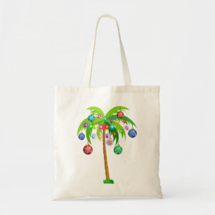 Bolsa Tote Lâmpadas de Natal palmeira hawaii praia tropical x