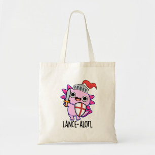 Bolsa Tote Lance-a-lotl Funny Axolotl Knight Pun
