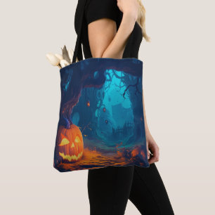 Bolsa Tote Lanterna da Floresta no Halloween
