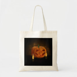 Bolsa Tote Lanterna de Abóbora de Halloween com Velas