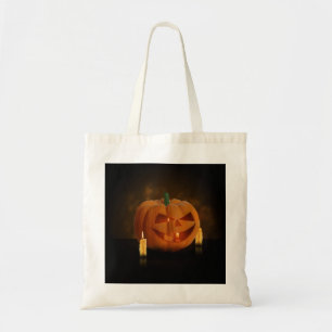 Bolsa Tote Lanterna de Abóbora Halloween com Velas
