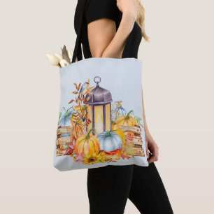Bolsa Tote Lanterna, Pássaro Azul e Girassóis