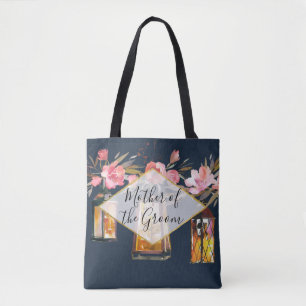 Bolsa Tote Lanternas Rústicas Mãe Azul de Coral do Chão