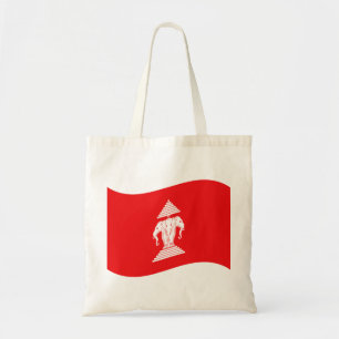 Bolsa Tote Lao Erawan Três Onda De Bandeira Elefante
