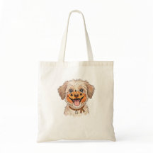 Lápis de Cor Canino com Rosto de Abóbora Fofa no H