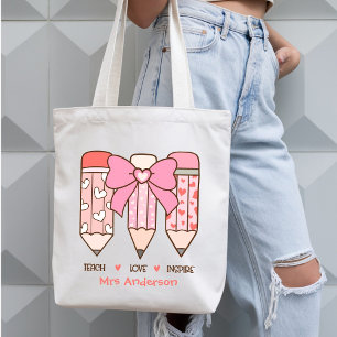 Bolsa Tote Lápis do Dia dos Namorados da Professora Coquette