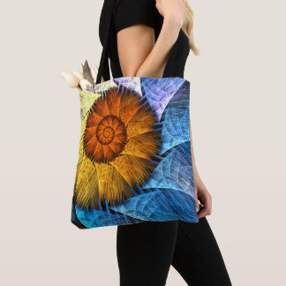 Bolsa Tote Laranja Amarelo Amarelo Abstrato