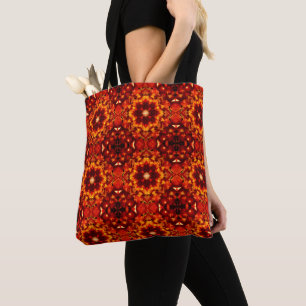 Bolsa Tote Laranja avermelhada Kaleidoscope Impressão Tob Bag