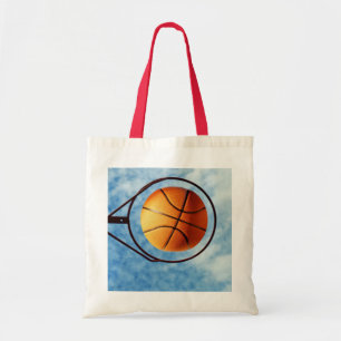 Bolsa Tote Laranja Basquete Acima Do Anel,