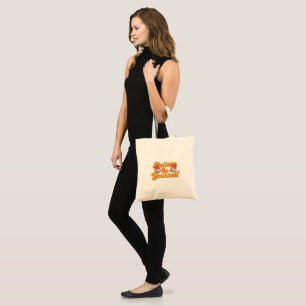 Bolsa Tote Laranja Castanho Acredita em si mesmo Saco de Tote