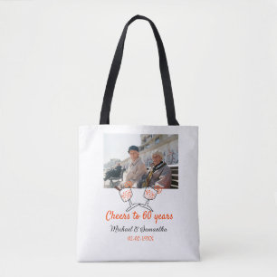 Bolsa Tote Laranja comemora 60 anos de casamento de aniversár