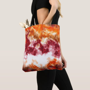 Bolsa Tote Laranja e mármore vermelho