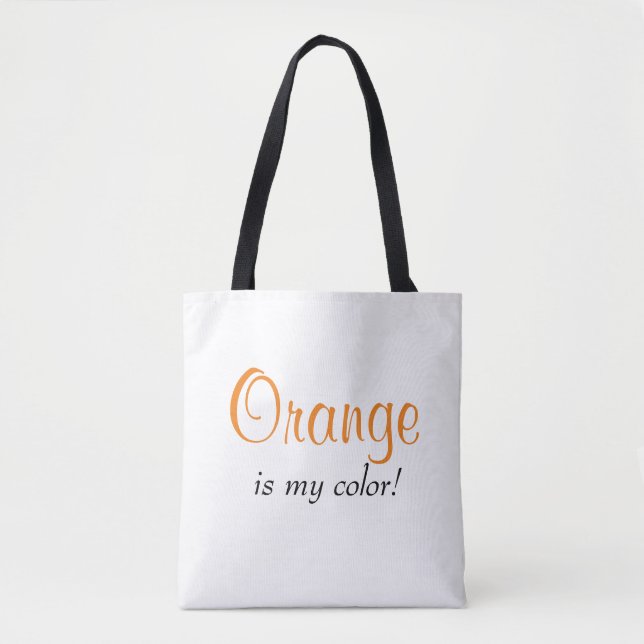Bolsa Tote Laranja É Minha Cotação Cor-De-Corte (Frente)