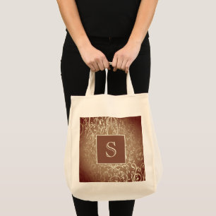 Bolsa Tote Laranja Elegante Monograma Toa