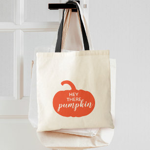 Bolsa Tote Laranja empoeirado de outono Ei, abóbora