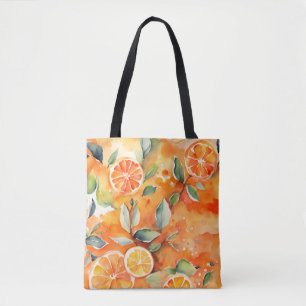 Bolsa Tote Laranja Fatias de Água Fresca Citrus Design
