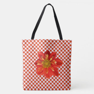 Bolsa Tote Laranja floral botânica em alguma cor