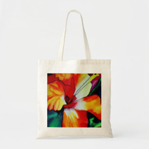 Bolsa Tote Laranja Hibiscus Flores tropicais