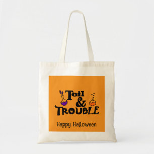 Bolsa Tote Laranja Moderno Engraçada e Engraçada do Halloween