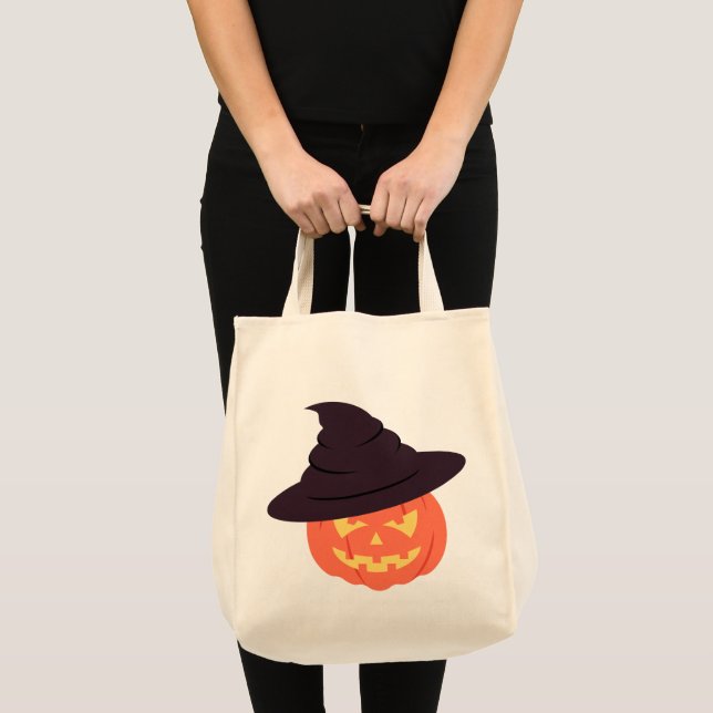 Bolsa Tote Laranja Retro Pumpkin Tote Bag - Inspirado na Vint (Frente (produto))