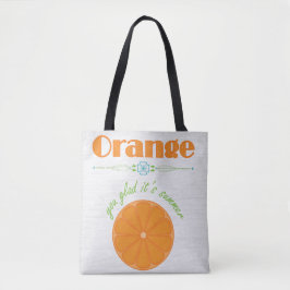 Bolsa Tote Laranja Você Alegra Que É Verão