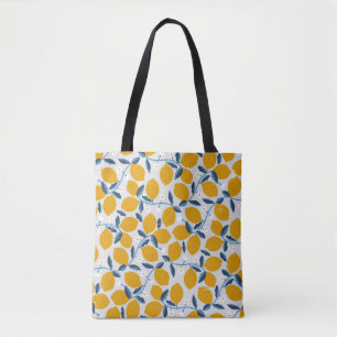 Bolsa Tote Laranjas, tangerinas: padrão floral de vindima.