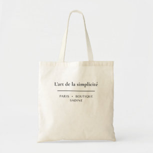 Bolsa Tote L'art de la Simplicité Chic Francês Minimalista Te