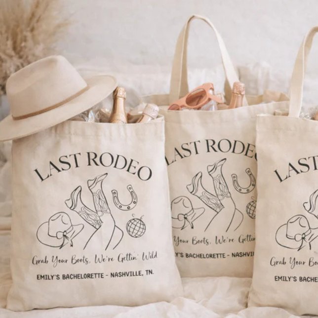 Bolsa Tote Last Rodeo Bachelorette | Bachelo Weste (Criador carregado)