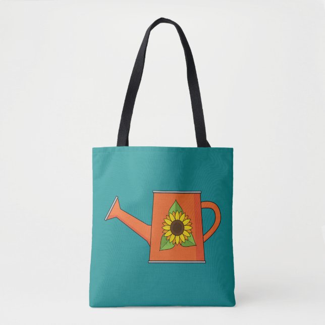 Bolsa Tote Lata de Água Laranja com Girassol (Frente)