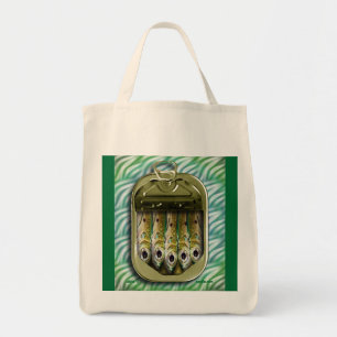 Bolsa Tote lata de sardinha no mar